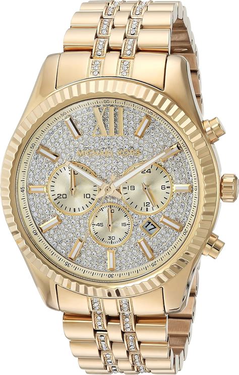 michael kors gold chain watch|Michael Kors Watch outlet.